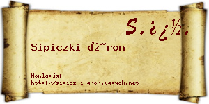 Sipiczki Áron névjegykártya