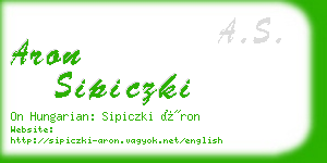 aron sipiczki business card